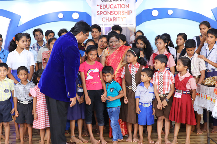 Grace Ministry stands as a gateway in Educating poor and needy students for the progress of their education in Mangalore, India by providing charity of School Fees, Books and essential materials. 